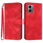 Custodia per cellulare in pelle con motivo a linea, For Motorola Moto G05, For Motorola Moto G15, For Motorola Moto G 2025, For Motorola Moto G Play 2025 / G Power 2025