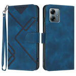 Custodia per cellulare in pelle con motivo a linea, For Motorola Moto G05, For Motorola Moto G15, For Motorola Moto G 2025, For Motorola Moto G Play 2025 / G Power 2025