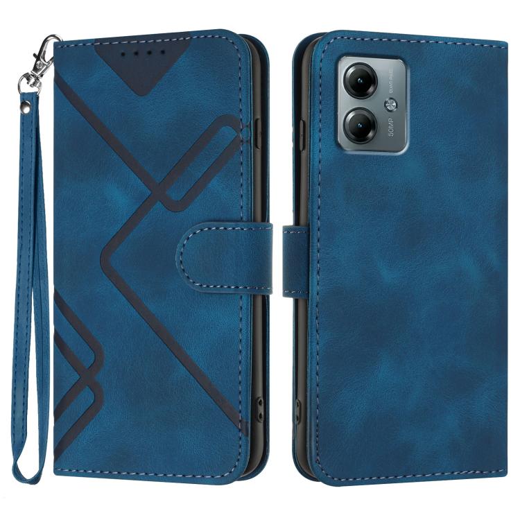 Custodia per cellulare in pelle con motivo a linea, For Motorola Moto G05, For Motorola Moto G15, For Motorola Moto G 2025, For Motorola Moto G Play 2025 / G Power 2025