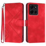 Custodia per cellulare in pelle con motivo a linea, For Motorola Moto G05, For Motorola Moto G15, For Motorola Moto G 2025, For Motorola Moto G Play 2025 / G Power 2025