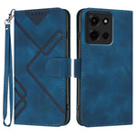 Custodia per cellulare in pelle con motivo a linea, For Motorola Moto G05, For Motorola Moto G15, For Motorola Moto G 2025, For Motorola Moto G Play 2025 / G Power 2025