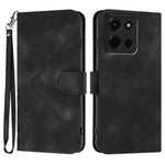 Custodia per cellulare in pelle con motivo a linea, For Motorola Moto G05, For Motorola Moto G15, For Motorola Moto G 2025, For Motorola Moto G Play 2025 / G Power 2025