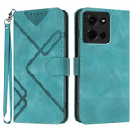 Custodia per cellulare in pelle con motivo a linea, For Motorola Moto G05, For Motorola Moto G15, For Motorola Moto G 2025, For Motorola Moto G Play 2025 / G Power 2025