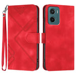 Custodia per cellulare in pelle con motivo a linea, For Motorola Moto G05, For Motorola Moto G15, For Motorola Moto G 2025, For Motorola Moto G Play 2025 / G Power 2025