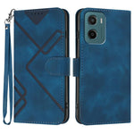 Custodia per cellulare in pelle con motivo a linea, For Motorola Moto G05, For Motorola Moto G15, For Motorola Moto G 2025, For Motorola Moto G Play 2025 / G Power 2025