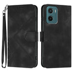 Custodia per cellulare in pelle con motivo a linea, For Motorola Moto G05, For Motorola Moto G15, For Motorola Moto G 2025, For Motorola Moto G Play 2025 / G Power 2025