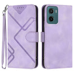 Custodia per cellulare in pelle con motivo a linea, For Motorola Moto G05, For Motorola Moto G15, For Motorola Moto G 2025, For Motorola Moto G Play 2025 / G Power 2025