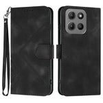 Custodia per cellulare in pelle con motivo a linea, For Motorola Moto G05, For Motorola Moto G15, For Motorola Moto G 2025, For Motorola Moto G Play 2025 / G Power 2025