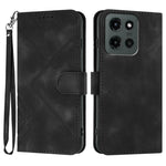 Custodia per cellulare in pelle con motivo a linea, For Motorola Edge 60 Pro, For Motorola Edge 60 Fusion / Edge 5G 2025, For Motorola Edge 60, For Motorola Moto G Stylus 5G 2025