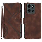 Custodia per cellulare in pelle con motivo a linea, For Motorola Edge 60 Pro, For Motorola Edge 60 Fusion / Edge 5G 2025, For Motorola Edge 60, For Motorola Moto G Stylus 5G 2025
