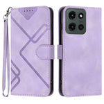 Custodia per cellulare in pelle con motivo a linea, For Motorola Edge 60 Pro, For Motorola Edge 60 Fusion / Edge 5G 2025, For Motorola Edge 60, For Motorola Moto G Stylus 5G 2025