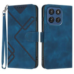 Custodia per cellulare in pelle con motivo a linea, For Motorola Edge 60 Pro, For Motorola Edge 60 Fusion / Edge 5G 2025, For Motorola Edge 60, For Motorola Moto G Stylus 5G 2025