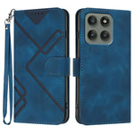 Custodia per cellulare in pelle con motivo a linea, For Motorola Edge 60 Pro, For Motorola Edge 60 Fusion / Edge 5G 2025, For Motorola Edge 60, For Motorola Moto G Stylus 5G 2025