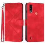 Custodia per cellulare in pelle con motivo a linea, For Motorola Moto G52, For Motorola Moto G22, For Motorola Moto E20 / E30 / E40, For Motorola Moto E7 Power