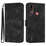 Custodia per cellulare in pelle con motivo a linea, For Motorola Moto G52, For Motorola Moto G22, For Motorola Moto E20 / E30 / E40, For Motorola Moto E7 Power