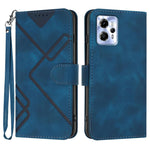 Custodia per cellulare in pelle con motivo a linea, For Motorola Moto G Stylus 5G 2024, For Motorola Moto G Power 5G 2024, For Motorola Moto E13, For Motorola Moto G23