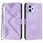 Custodia per cellulare in pelle con motivo a linea, For Motorola Moto G Stylus 5G 2024, For Motorola Moto G Power 5G 2024, For Motorola Moto E13, For Motorola Moto G23