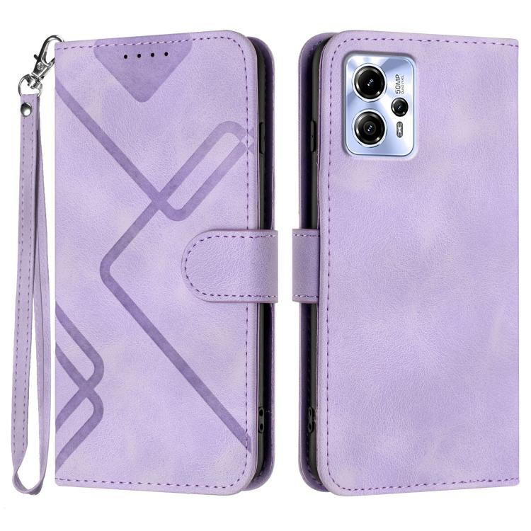 Custodia per cellulare in pelle con motivo a linea, For Motorola Moto G Stylus 5G 2024, For Motorola Moto G Power 5G 2024, For Motorola Moto E13, For Motorola Moto G23