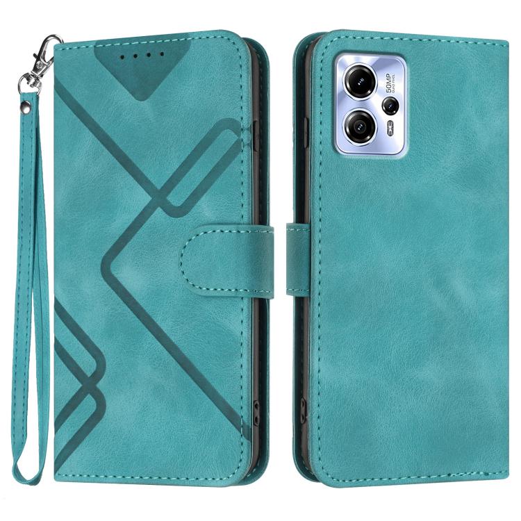 Custodia per cellulare in pelle con motivo a linea, For Motorola Moto G Stylus 5G 2024, For Motorola Moto G Power 5G 2024, For Motorola Moto E13, For Motorola Moto G23