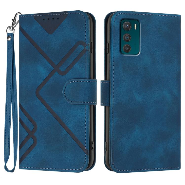 Custodia per cellulare in pelle con motivo a linea, For Motorola Moto E22, For Motorola Edge 30 Neo, For Motorola Moto G32, For Motorola Moto G42