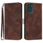 Custodia per cellulare in pelle con motivo a linea, For Motorola Moto E22, For Motorola Edge 30 Neo, For Motorola Moto G32, For Motorola Moto G42