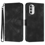 Custodia per cellulare in pelle con motivo a linea, For Motorola Moto G52, For Motorola Moto G22, For Motorola Moto E20 / E30 / E40, For Motorola Moto E7 Power