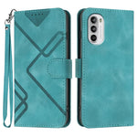 Custodia per cellulare in pelle con motivo a linea, For Motorola Moto G52, For Motorola Moto G22, For Motorola Moto E20 / E30 / E40, For Motorola Moto E7 Power
