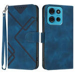 Custodia per cellulare in pelle con motivo a linea, For Motorola Moto G75 5G, For Motorola Moto G35, For Motorola Moto G55, For Motorola Edge 50 Neo