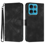 Custodia per cellulare in pelle con motivo a linea, For Motorola Moto G75 5G, For Motorola Moto G35, For Motorola Moto G55, For Motorola Edge 50 Neo