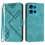 Custodia per cellulare in pelle con motivo a linea, For Motorola Moto G75 5G, For Motorola Moto G35, For Motorola Moto G55, For Motorola Edge 50 Neo