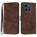 Custodia per cellulare in pelle con motivo a linea, For Motorola Edge 70 5G / Moto X70 Air 5G, For Motorola Moto G86 Power, For Motorola Moto G86 5G, For Motorola Moto G56 5G