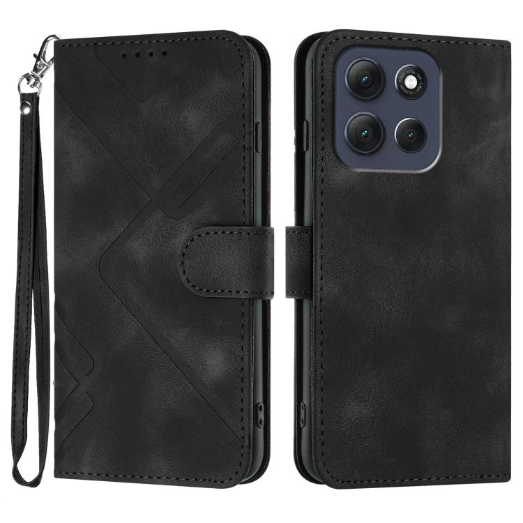 Custodia per cellulare in pelle con motivo a linea, For Motorola Edge 70 5G / Moto X70 Air 5G, For Motorola Moto G86 Power, For Motorola Moto G86 5G, For Motorola Moto G56 5G