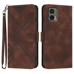 Custodia per cellulare in pelle con motivo a linea, For Motorola Moto E22, For Motorola Edge 30 Neo, For Motorola Moto G32, For Motorola Moto G42