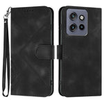Custodia per cellulare in pelle con motivo a linea, For Motorola Moto G75 5G, For Motorola Moto G35, For Motorola Moto G55, For Motorola Edge 50 Neo
