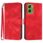 Custodia per cellulare in pelle con motivo a linea, For Motorola Moto G17 4G / G17 Power 4G, For Motorola Edge 70 Fusion 5G, For Motorola Moto G67 Power 5G, For Motorola Moto G06 4G / G06 Power 4G