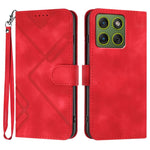 Custodia per cellulare in pelle con motivo a linea, For Motorola Edge 70 5G / Moto X70 Air 5G, For Motorola Moto G86 Power, For Motorola Moto G86 5G, For Motorola Moto G56 5G