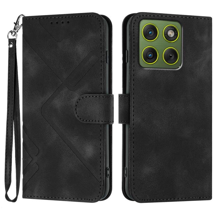Custodia per cellulare in pelle con motivo a linea, For Motorola Edge 70 5G / Moto X70 Air 5G, For Motorola Moto G86 Power, For Motorola Moto G86 5G, For Motorola Moto G56 5G