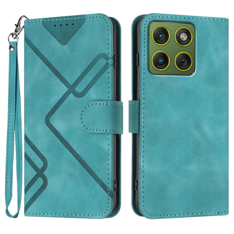 Custodia per cellulare in pelle con motivo a linea, For Motorola Edge 70 5G / Moto X70 Air 5G, For Motorola Moto G86 Power, For Motorola Moto G86 5G, For Motorola Moto G56 5G