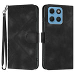 Custodia per cellulare in pelle con motivo a linea, For Motorola Moto G17 4G / G17 Power 4G, For Motorola Edge 70 Fusion 5G, For Motorola Moto G67 Power 5G, For Motorola Moto G06 4G / G06 Power 4G