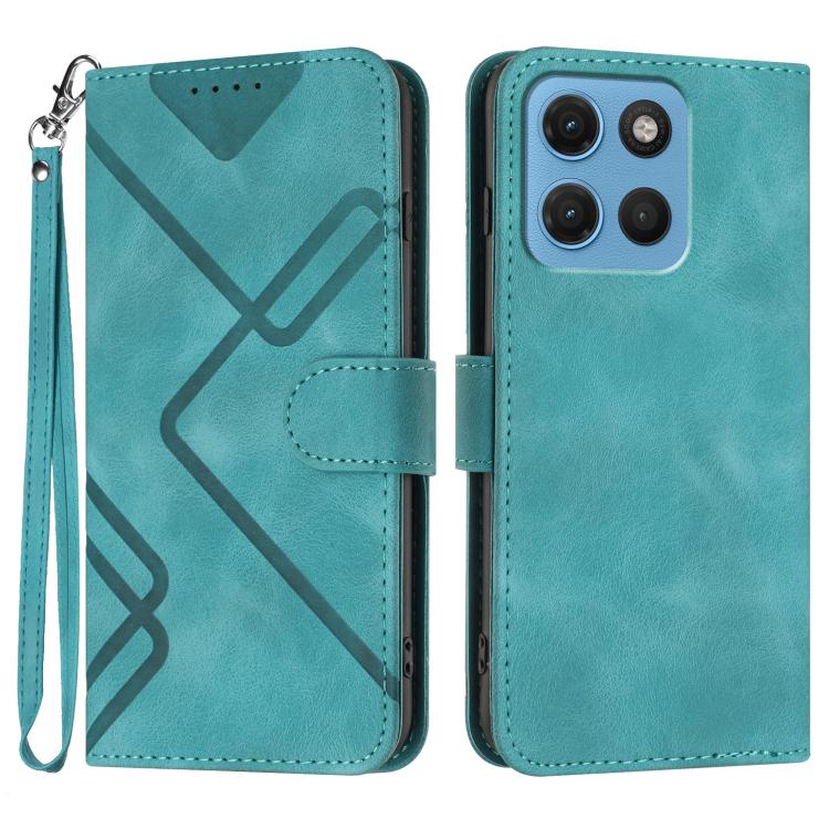 Custodia per cellulare in pelle con motivo a linea, For Motorola Moto G Max / G87 / G77 / G67, For Motorola Moto G47 / G37 / G37 Power 5G, For Motorola Edge 70 Pro 5G, For Motorola Moto X70 Air Pro 5G