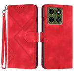 Custodia per cellulare in pelle con motivo a linea, For Motorola Moto G Max / G87 / G77 / G67, For Motorola Moto G47 / G37 / G37 Power 5G, For Motorola Edge 70 Pro 5G, For Motorola Moto X70 Air Pro 5G