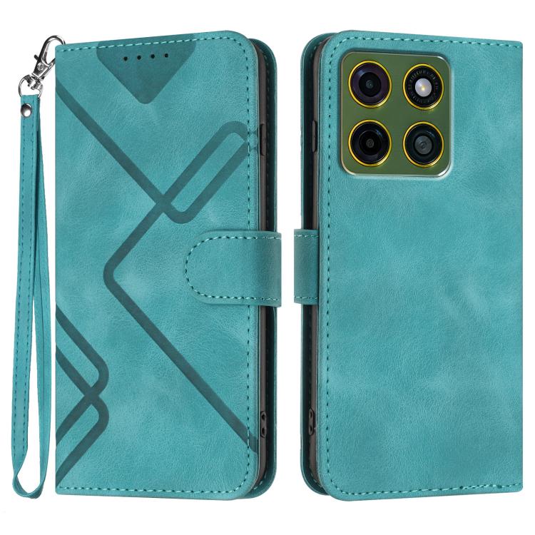 Custodia per cellulare in pelle con motivo a linea, For Motorola Moto G Max / G87 / G77 / G67, For Motorola Moto G47 / G37 / G37 Power 5G, For Motorola Edge 70 Pro 5G, For Motorola Moto X70 Air Pro 5G