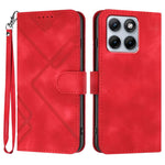 Custodia per cellulare in pelle con motivo a linea, For Motorola Moto G17 4G / G17 Power 4G, For Motorola Edge 70 Fusion 5G, For Motorola Moto G67 Power 5G, For Motorola Moto G06 4G / G06 Power 4G