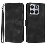 Custodia per cellulare in pelle con motivo a linea, For Motorola Moto G17 4G / G17 Power 4G, For Motorola Edge 70 Fusion 5G, For Motorola Moto G67 Power 5G, For Motorola Moto G06 4G / G06 Power 4G