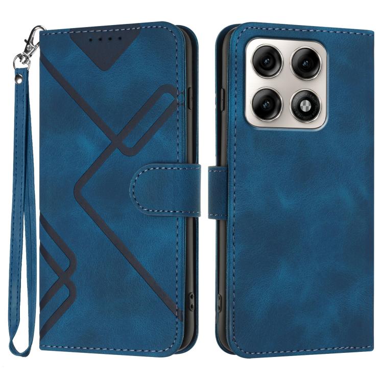 Custodia per cellulare in pelle con motivo a linea, For Motorola Moto G Max / G87 / G77 / G67, For Motorola Moto G47 / G37 / G37 Power 5G, For Motorola Edge 70 Pro 5G, For Motorola Moto X70 Air Pro 5G