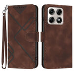 Custodia per cellulare in pelle con motivo a linea, For Motorola Moto G Max / G87 / G77 / G67, For Motorola Moto G47 / G37 / G37 Power 5G, For Motorola Edge 70 Pro 5G, For Motorola Moto X70 Air Pro 5G