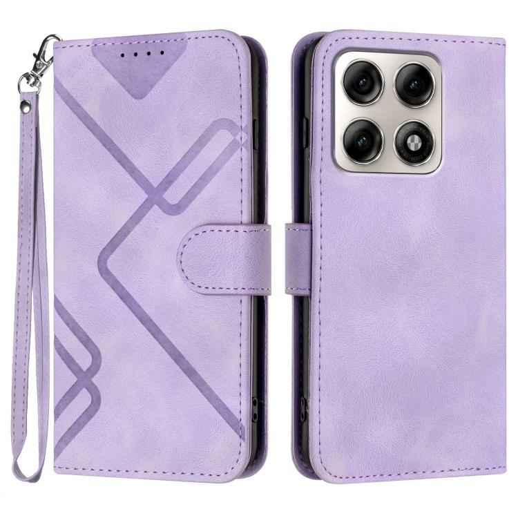Custodia per cellulare in pelle con motivo a linea, For Motorola Moto G Max / G87 / G77 / G67, For Motorola Moto G47 / G37 / G37 Power 5G, For Motorola Edge 70 Pro 5G, For Motorola Moto X70 Air Pro 5G