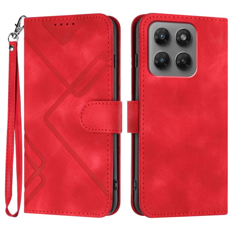 Custodia per cellulare in pelle con motivo a linea, For Motorola Moto G Max / G87 / G77 / G67, For Motorola Moto G47 / G37 / G37 Power 5G, For Motorola Edge 70 Pro 5G, For Motorola Moto X70 Air Pro 5G