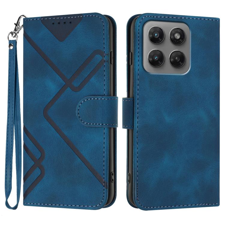 Custodia per cellulare in pelle con motivo a linea, For Motorola Moto G Max / G87 / G77 / G67, For Motorola Moto G47 / G37 / G37 Power 5G, For Motorola Edge 70 Pro 5G, For Motorola Moto X70 Air Pro 5G