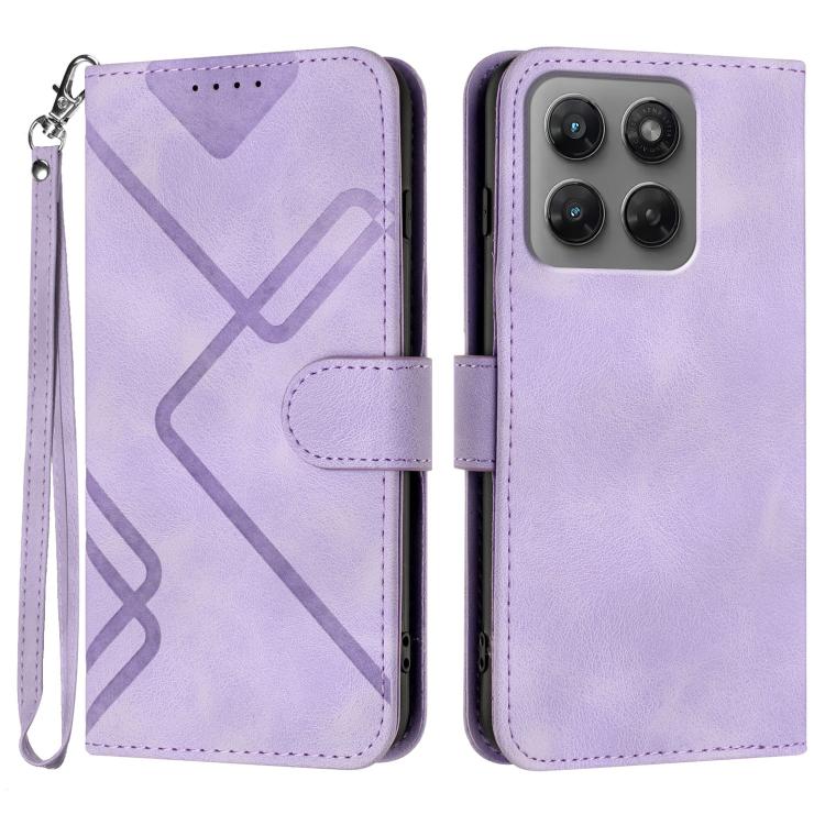 Custodia per cellulare in pelle con motivo a linea, For Motorola Moto G Max / G87 / G77 / G67, For Motorola Moto G47 / G37 / G37 Power 5G, For Motorola Edge 70 Pro 5G, For Motorola Moto X70 Air Pro 5G